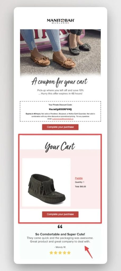 Product Recommendation Email Examples