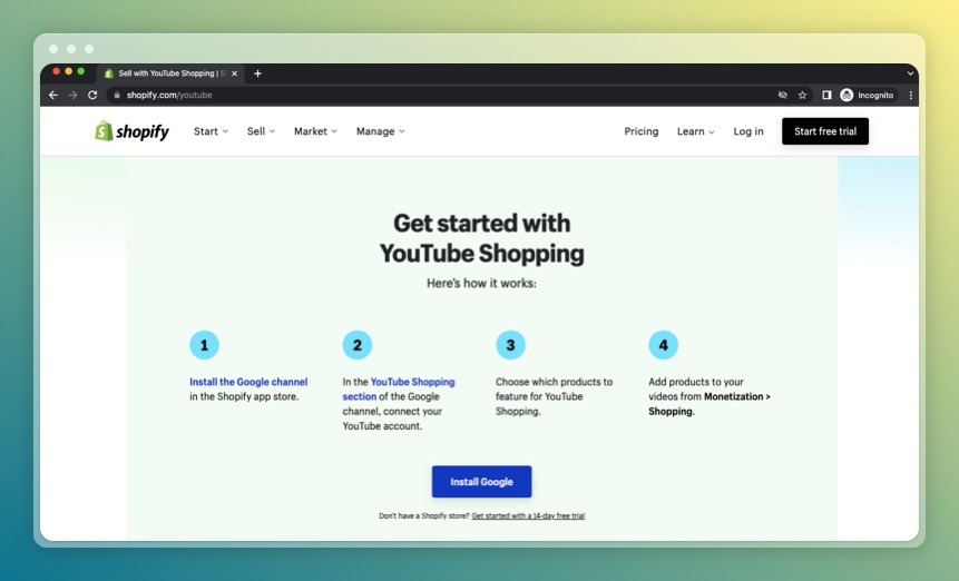 How to Integrate a YouTube Channel to Shopify