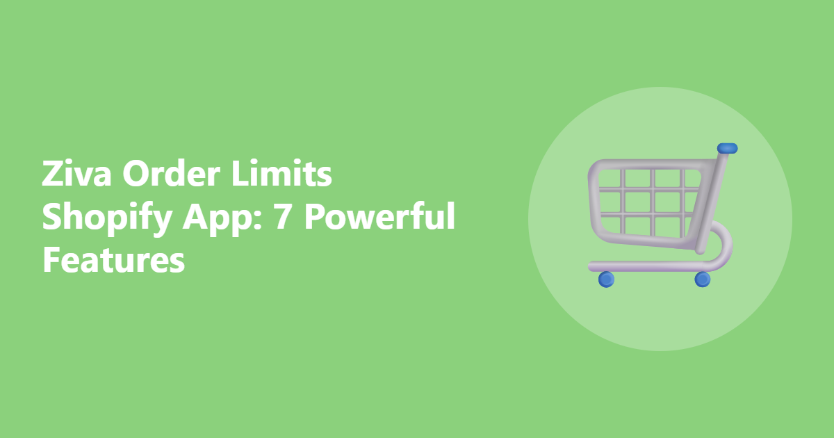 Ziva Order Limits Shopify App Review