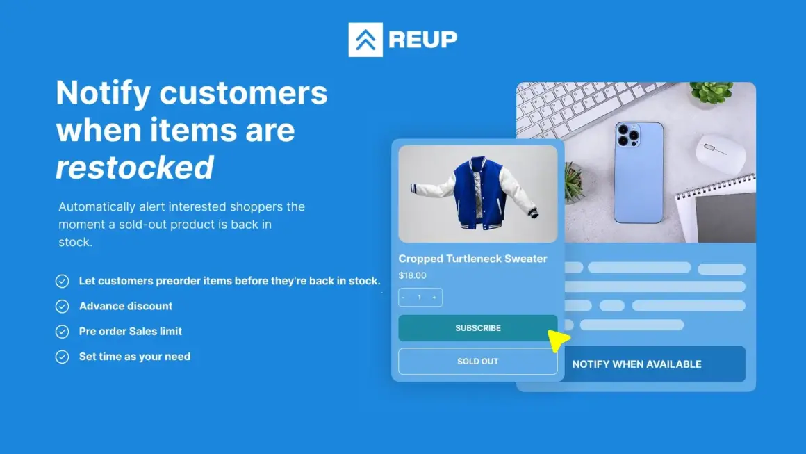 Customer get Notify when stock is available.